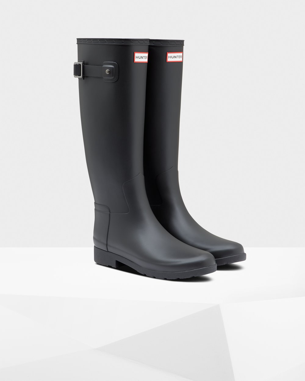 Womens Tall Rain Boots - Hunter Refined Slim Fit (32DKPHTQI) - Black